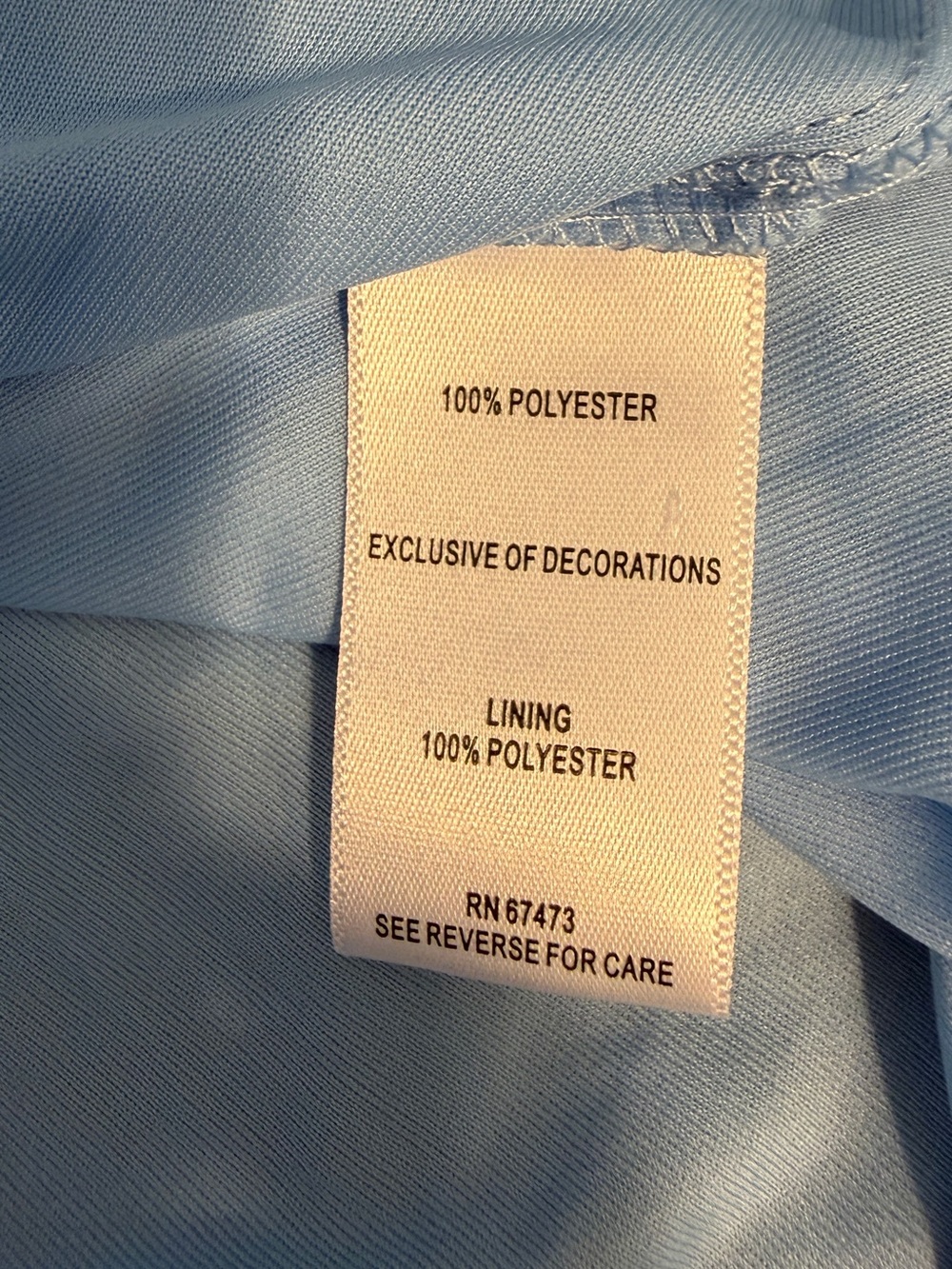 Taylor Light Blue Off-Shoulder Dress with Elastic Neckline - Picture 9 of 9